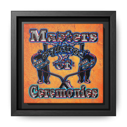 em cee squared - framed canvas art (burnt orange)