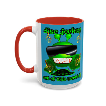 disc jockey - Accent Mug (turquoise)