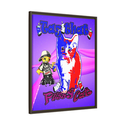 tag that - framed canvas art (purple-pink wave)