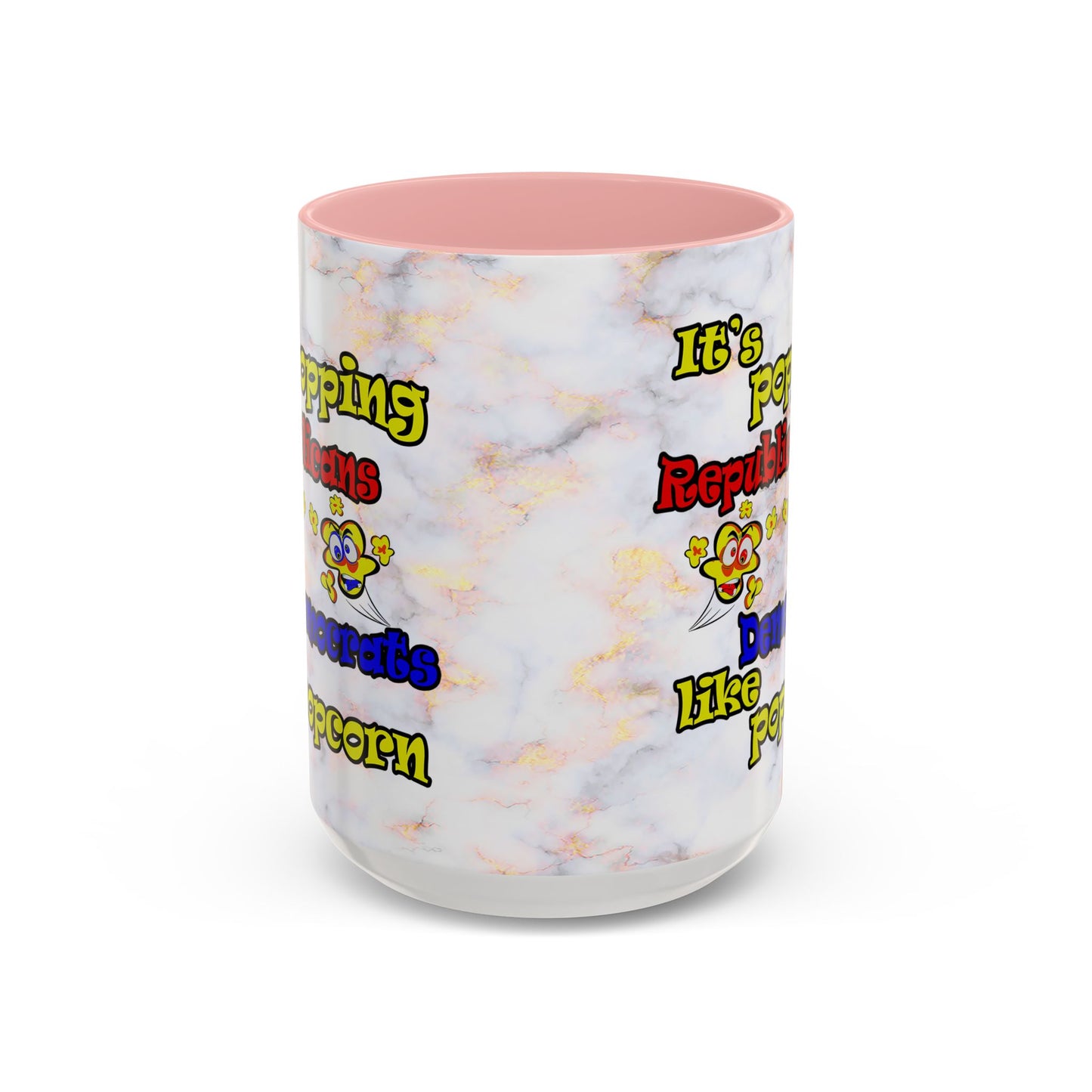 popping like popcorn - Accent Mug (white marble)