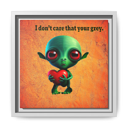 I don't care that your grey - framed canvas art (burnt orange)