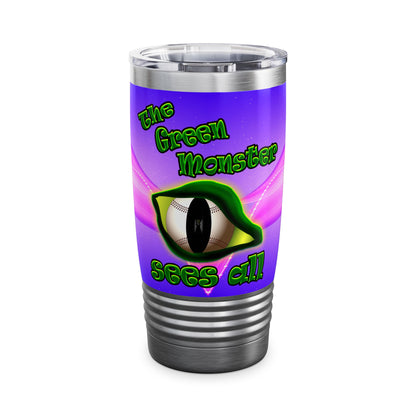 green monster - Ringneck Tumbler, 20oz (purple-pink wave)