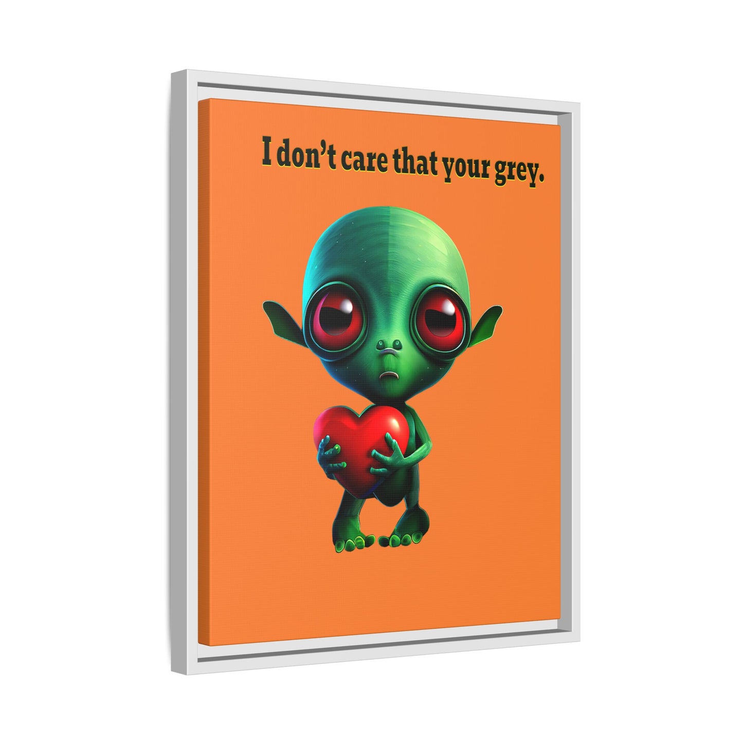I don't care that your grey - framed canvas art (crusta)