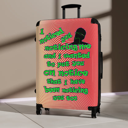 noticed you noticing - Suitcase (yellow-orange wave)