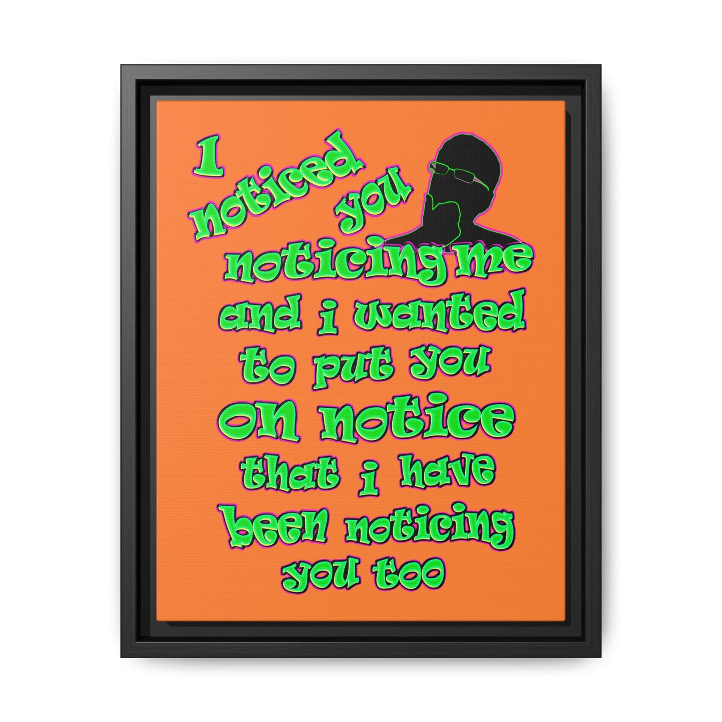 noticed you noticing - framed canvas art (crusta)