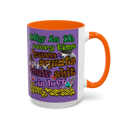 the bum's shit - Accent Mug (light purple)