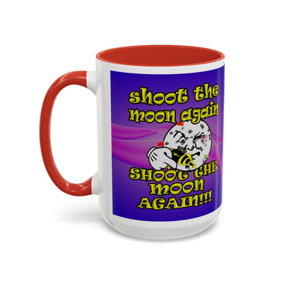 shoot the moon again - Accent Mug (purple-pink wave)