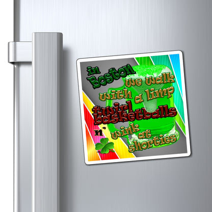 celtics logo - Magnets - (rainbow split)