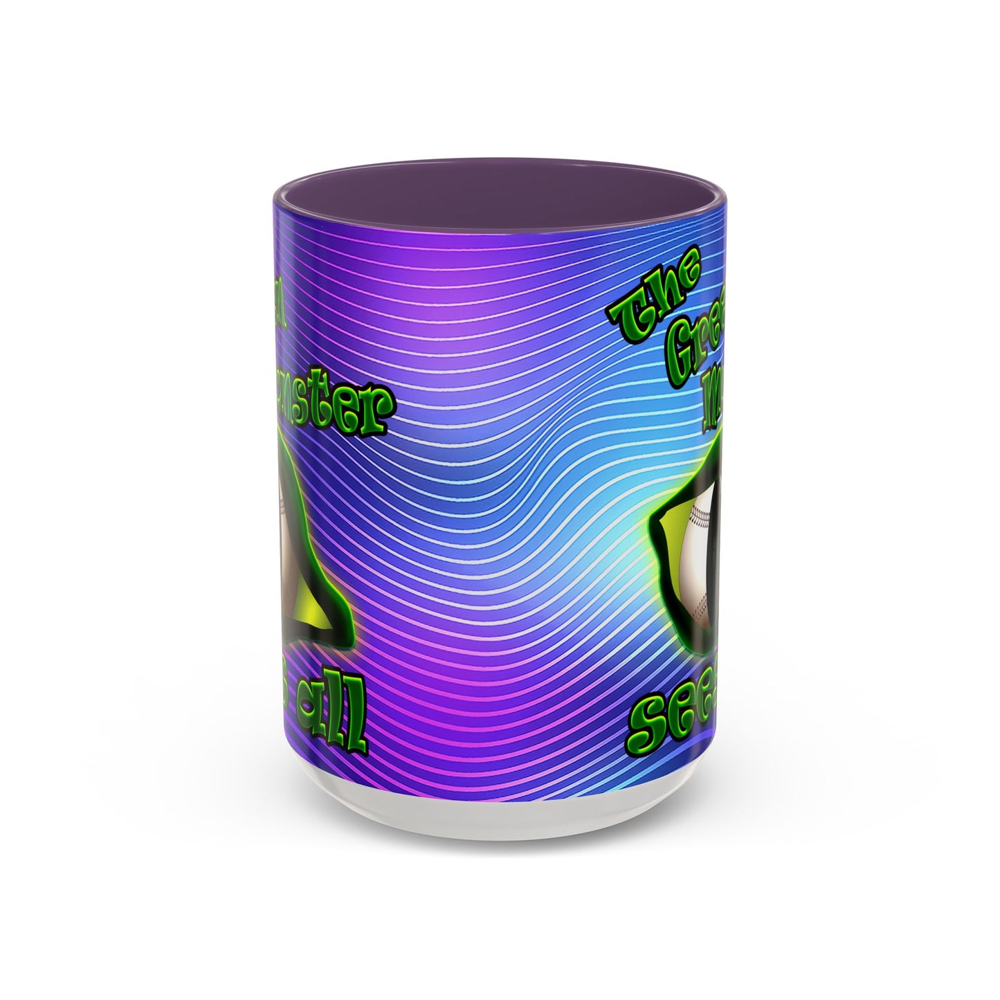 green monster - Accent Mug (purple wave)