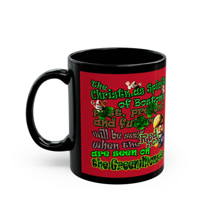 christmas spirits of boston - Black Mug (dark red)