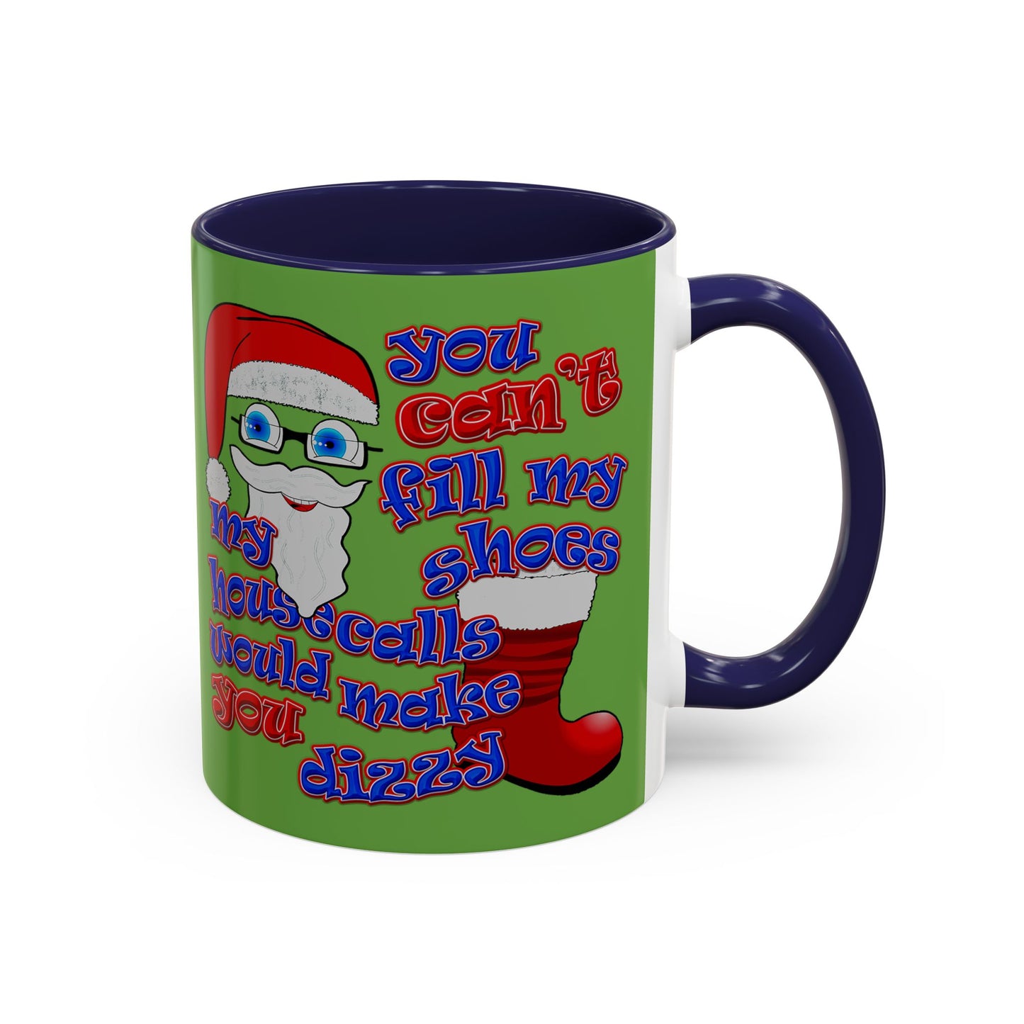 santa's shoes - Accent Mug (green)