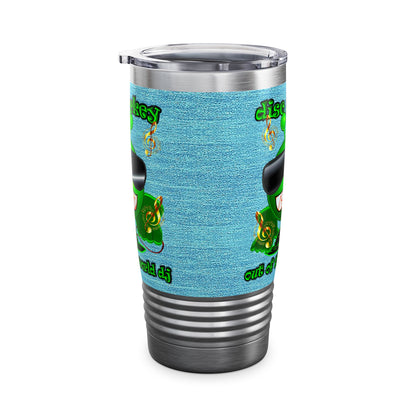 disc jockey - Ringneck Tumbler, 20oz (faded blue)