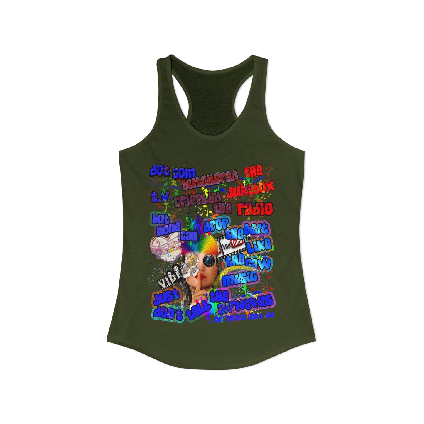 drop the beat - Women's Ideal Racerback Tank