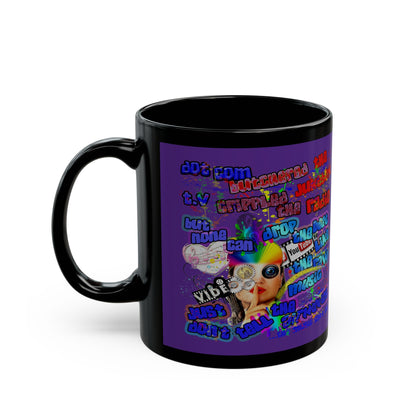 drop the beat - Black Mug (purple)
