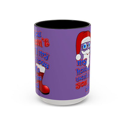 santa's shoes - Accent Mug (light purple)