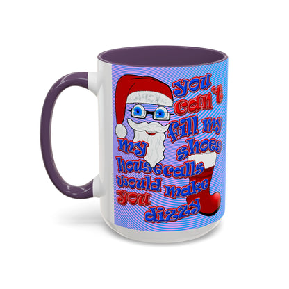 santa's shoes - Accent Mug (light blue-purple wave)