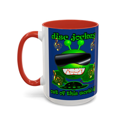 disc jockey - Accent Mug (dark blue)