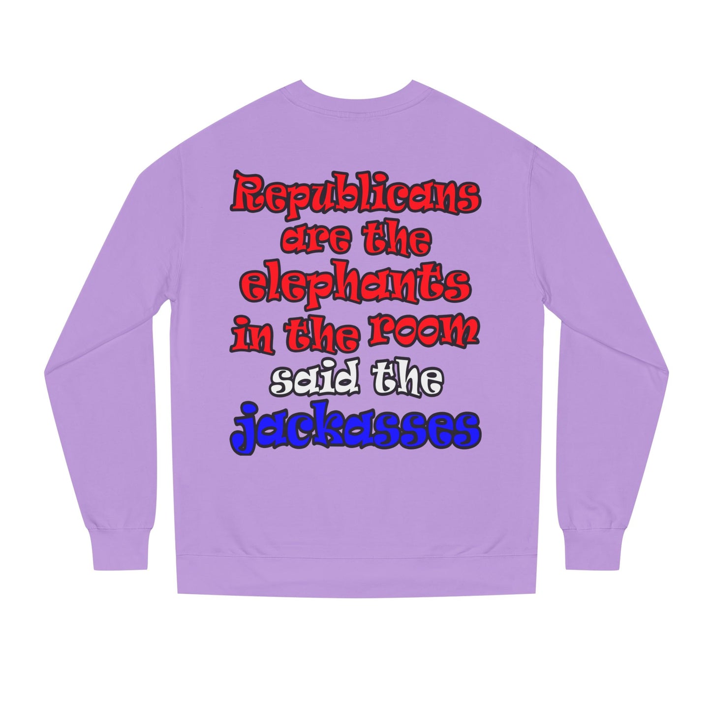 donkeys and elephants - Unisex Crew Neck Sweatshirt