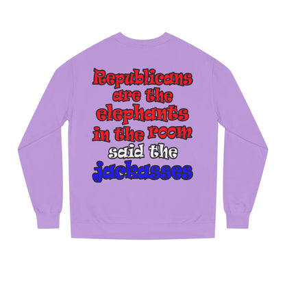 donkeys and elephants - Unisex Crew Neck Sweatshirt