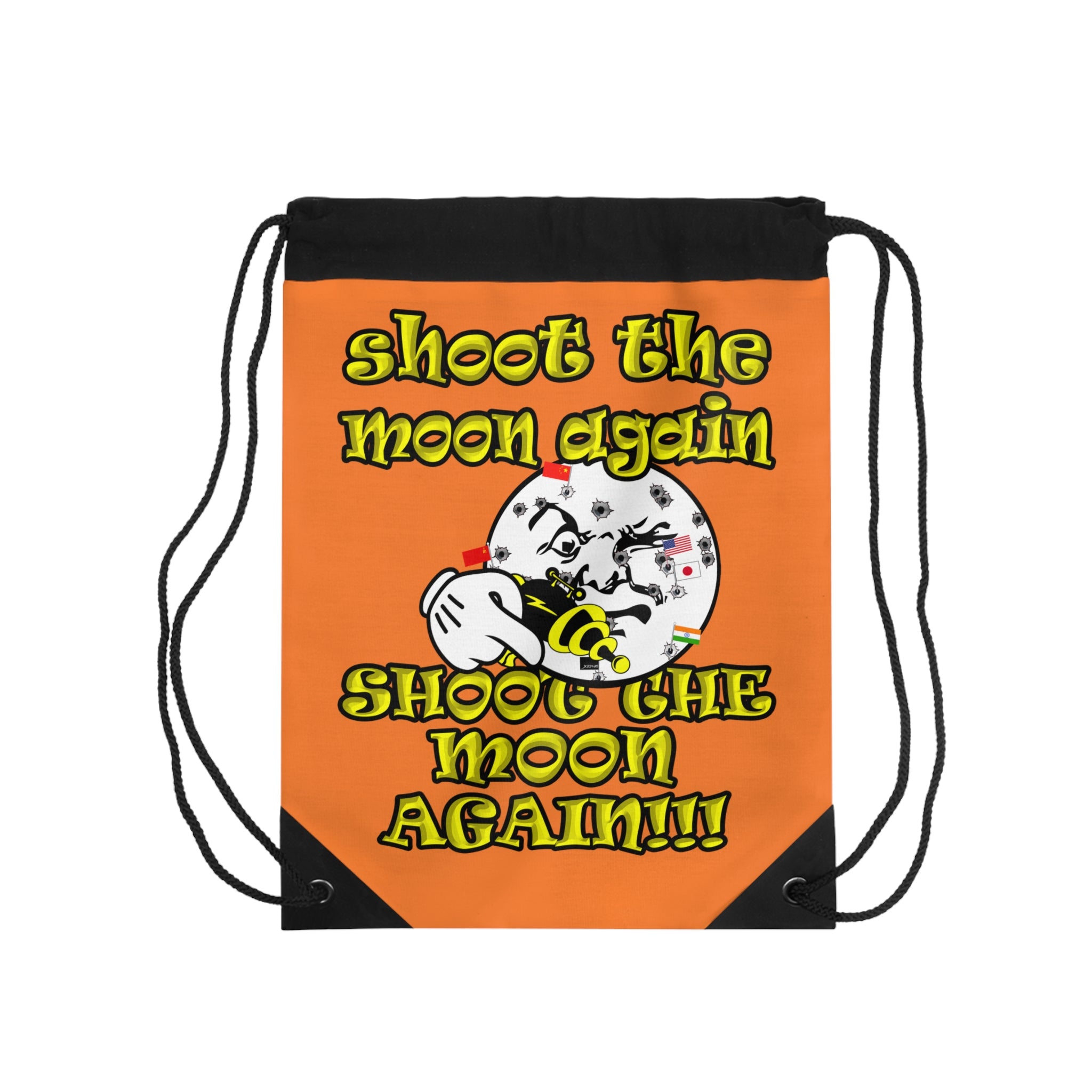 shoot the moon again - Drawstring Bag (crusta)