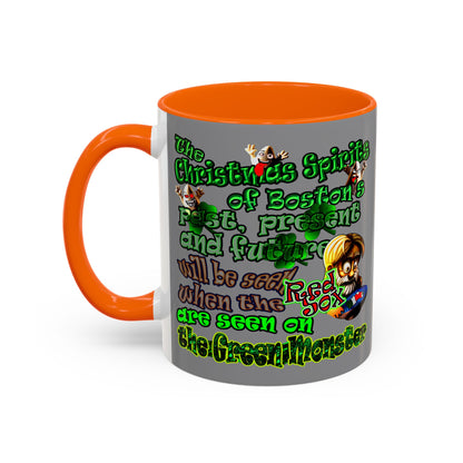 christmas spirits of boston - Accent Mug (grey)