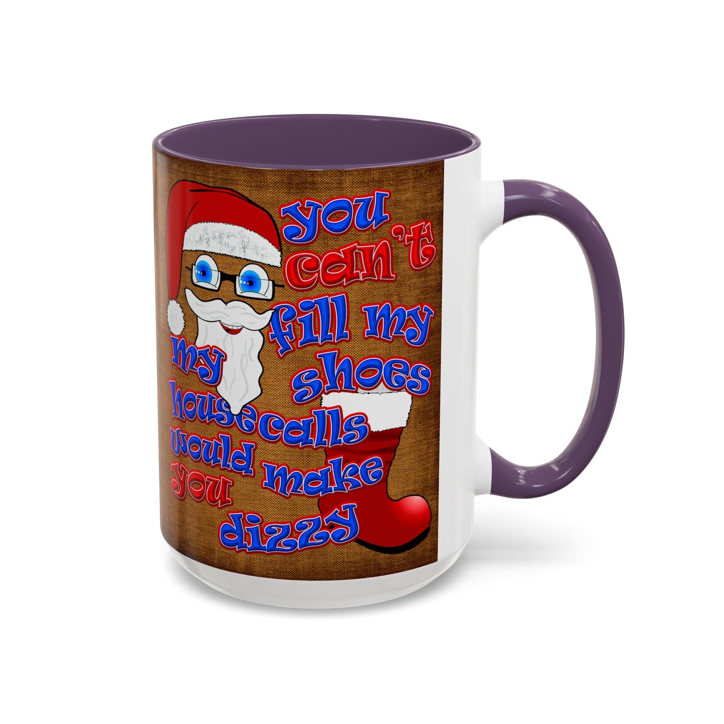 santa's shoes - Accent Mug (brown papyrus)