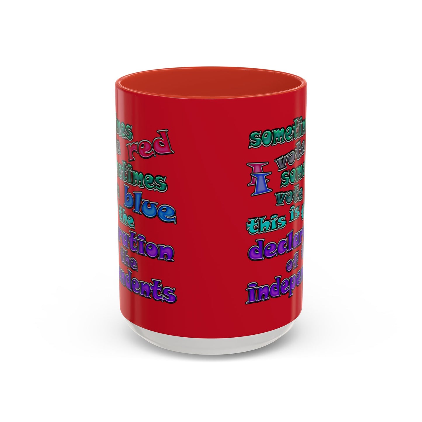 declaration of the independents - Accent Mug (dark red)