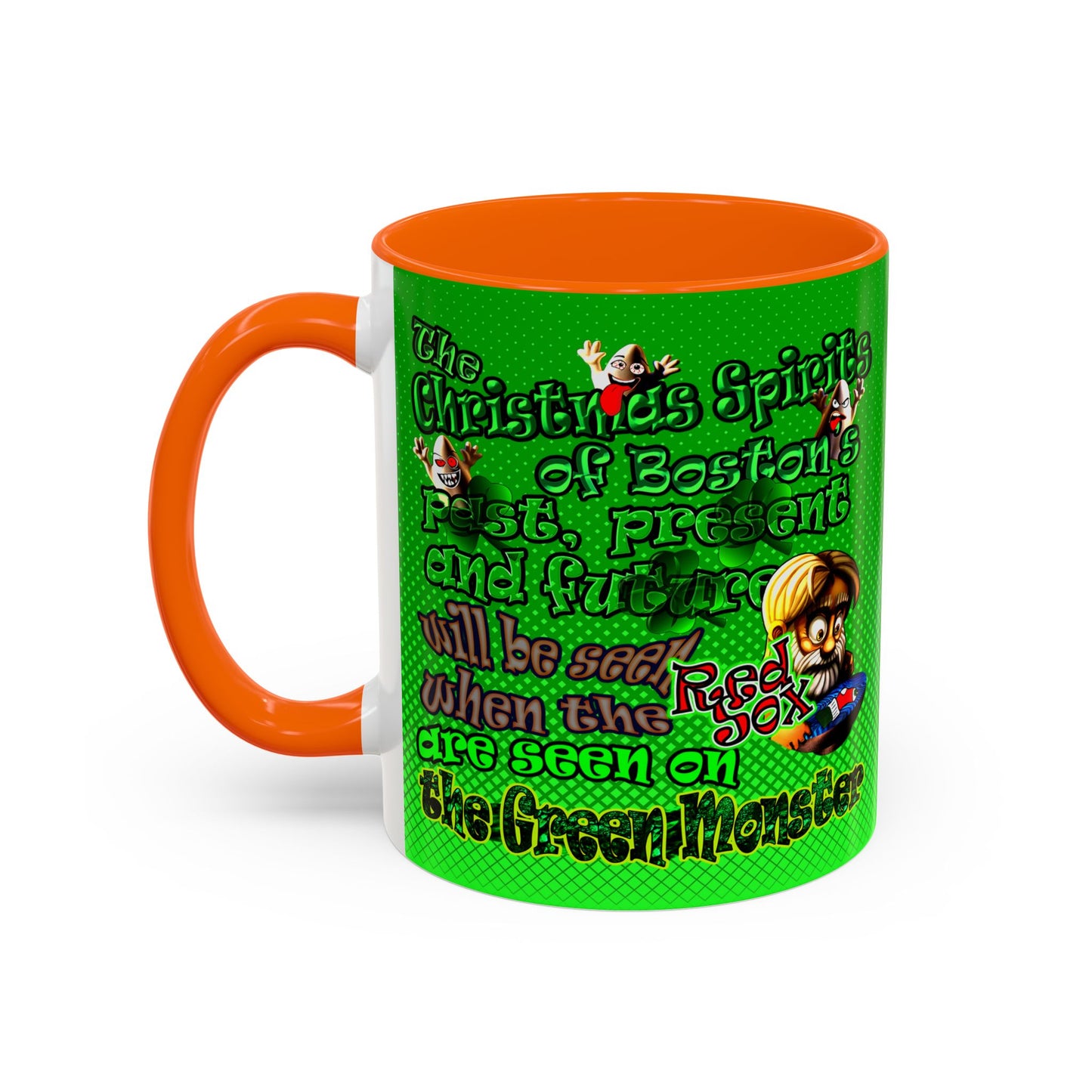christmas spirits of boston - Accent Mug (logo green)