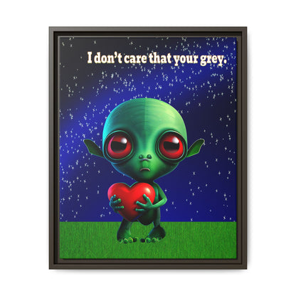 I don't care that your grey - framed canvas art ('snoops' background)
