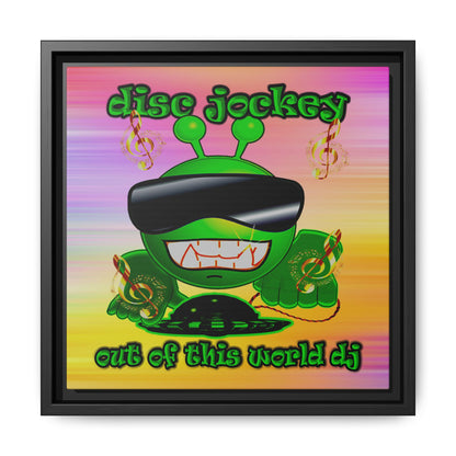 disc jockey - framed canvas art (color blur)