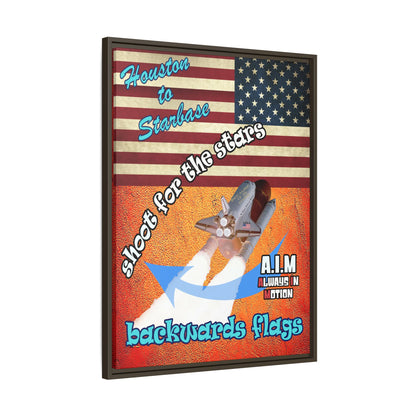shoot for the stars - framed canvas art (burnt orange)