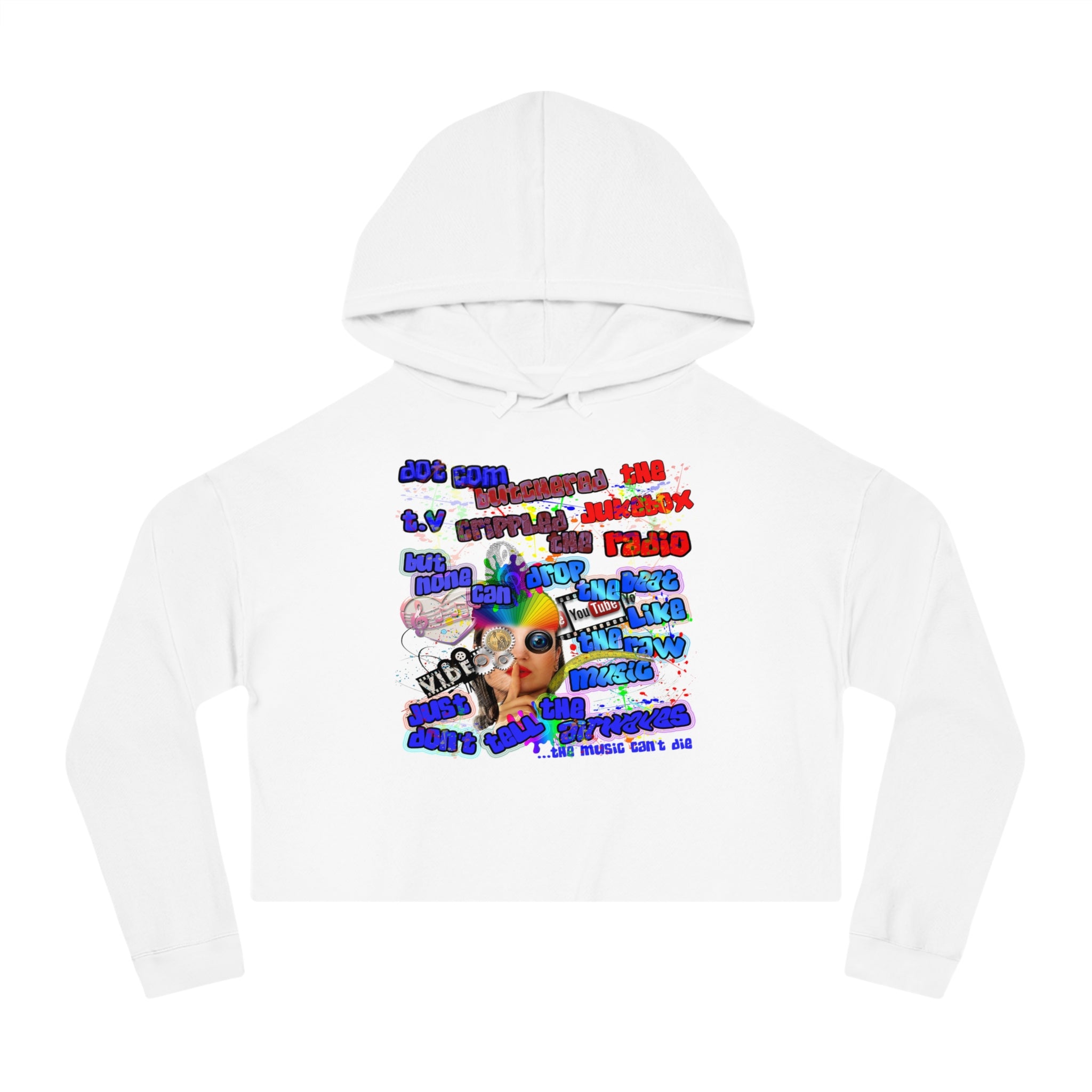 drop the beat - Women’s Cropped Hooded Sweatshirt
