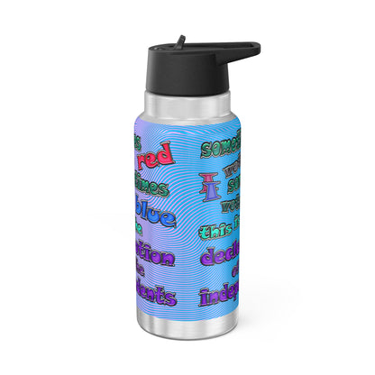 declaration of the independents - Gator Tumbler, 32oz  (light blue-purple wave)