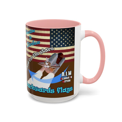 shoot for the stars - Accent Mug (brown)