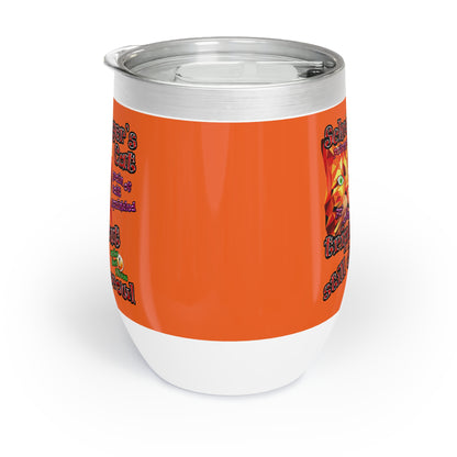 schrodinger's cat - Chill Wine Tumbler (orange)