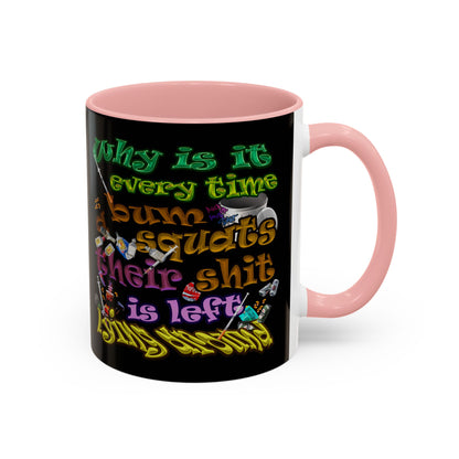 the bum's shit - Accent Mug (black)