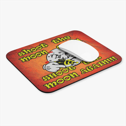shoot the moon again - Mouse Pad (Rectangle) (burnt orange)