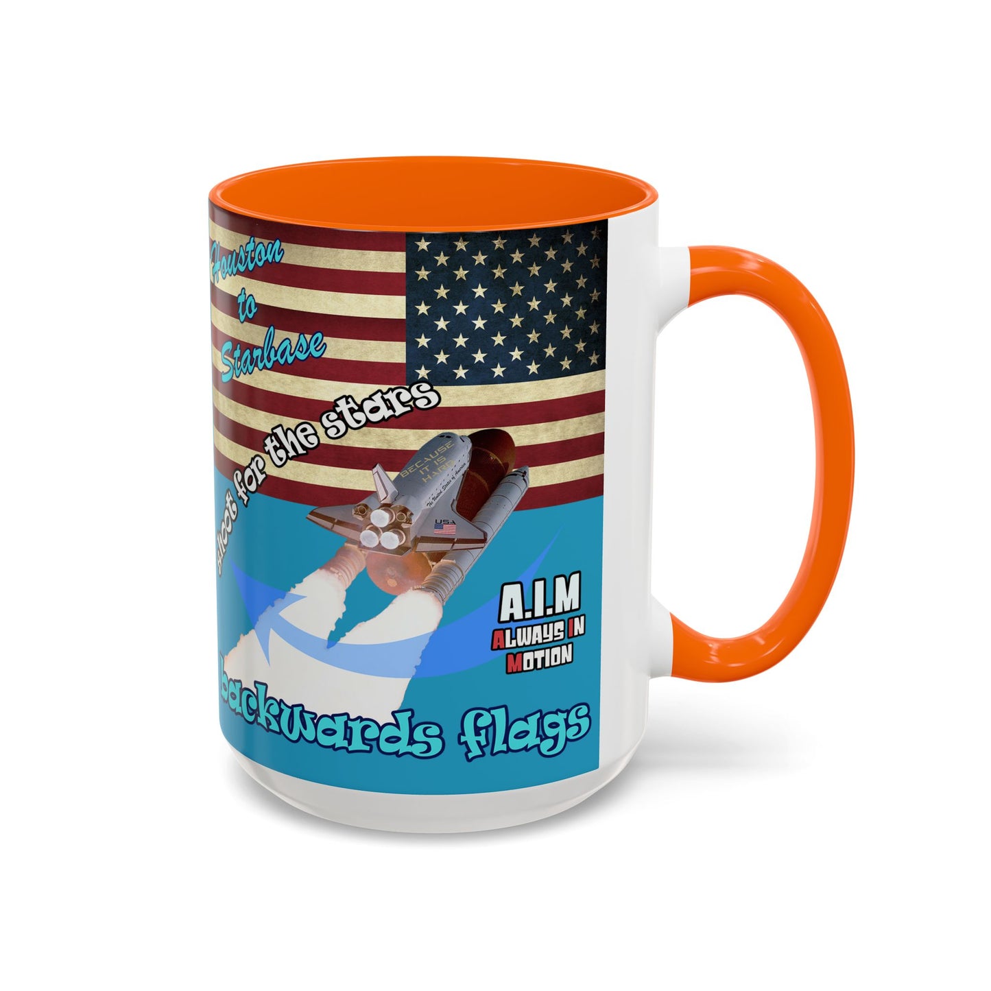shoot for the stars - Accent Mug (turquoise)