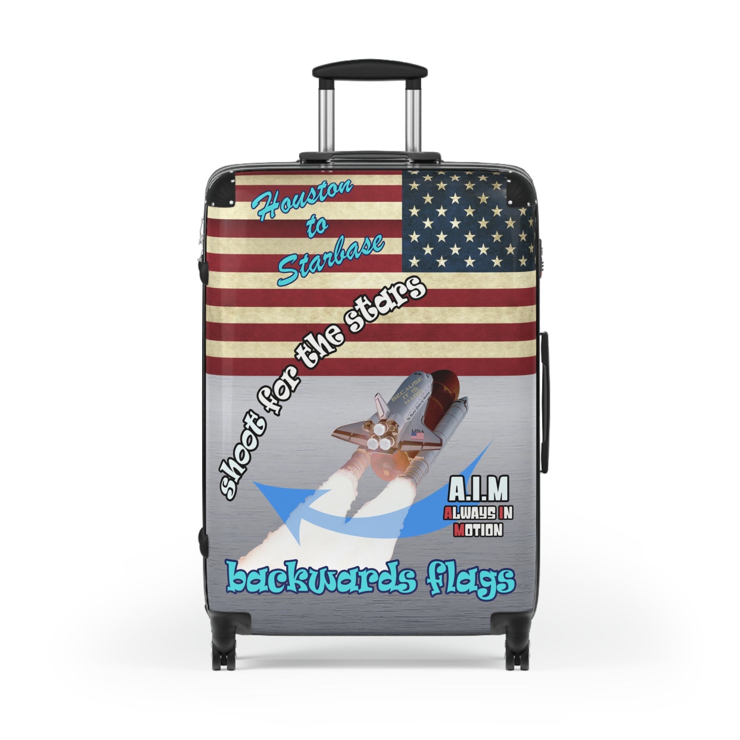 shoot for the stars - Suitcase (brushed nickel)