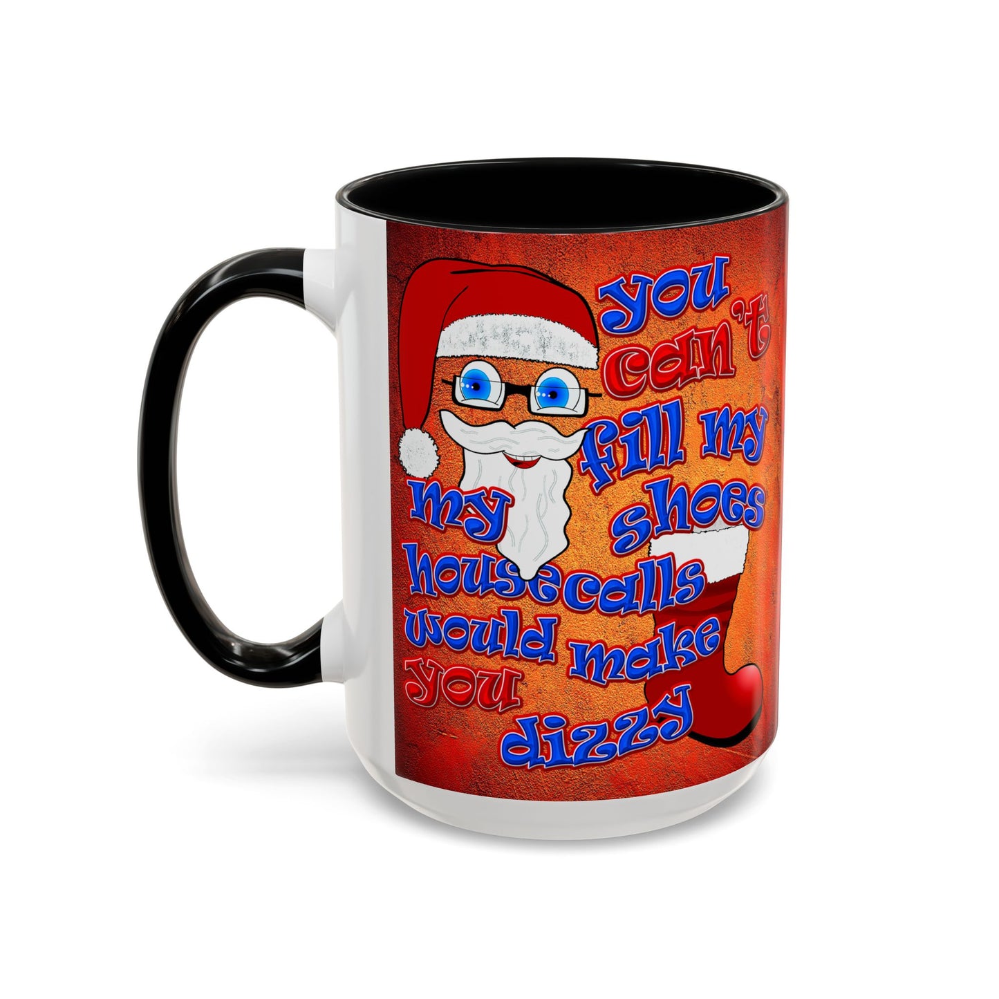 santa's shoes - Accent Mug (burnt orange)