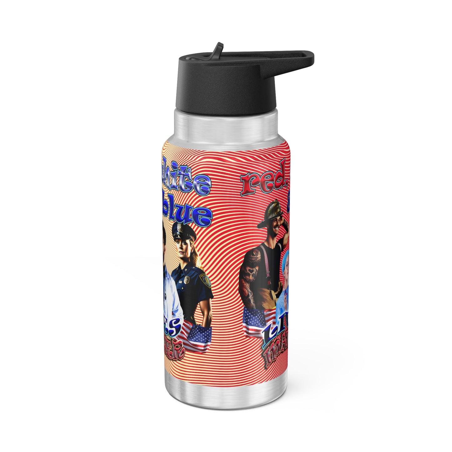 rw&b lives matter - Gator Tumbler, 32oz  (yellow-orange wave)