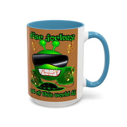 disc jockey - Accent Mug (light brown)