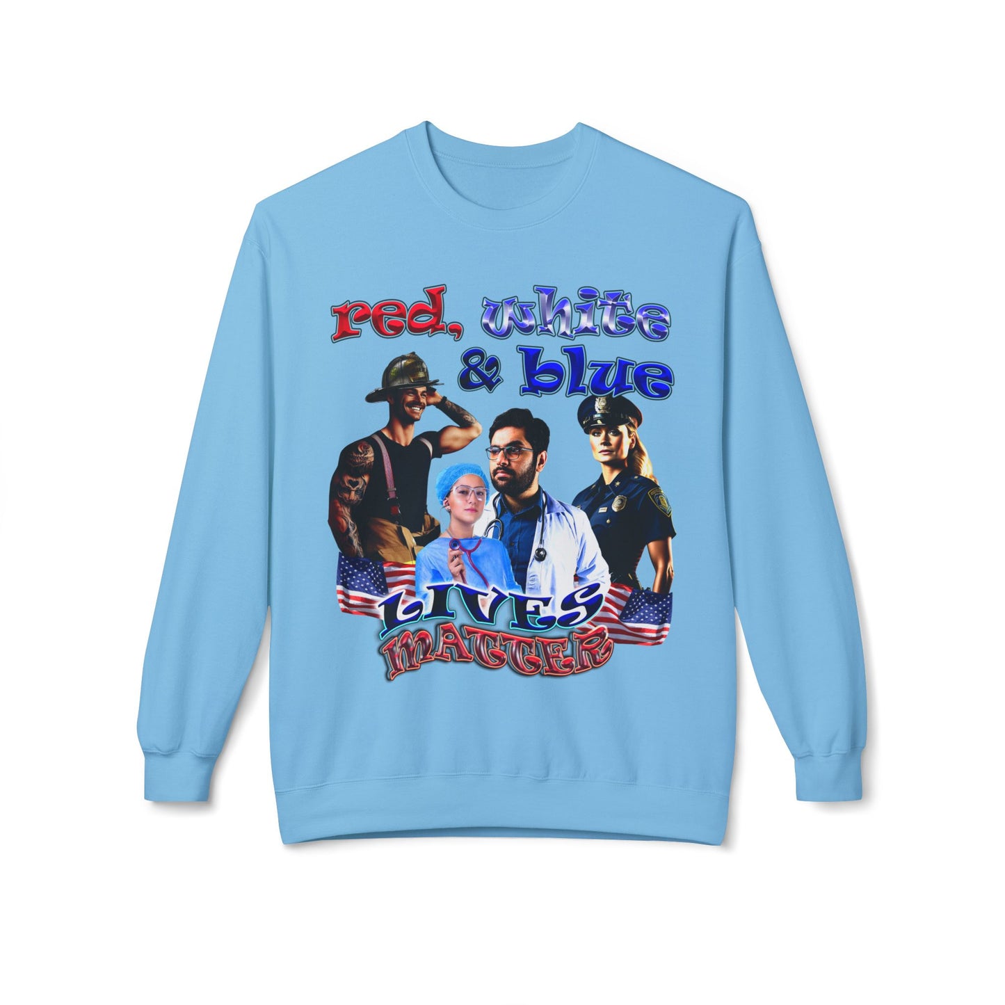 rw&b lives matter - Unisex Midweight Softstyle Fleece Crewneck Sweatshirt
