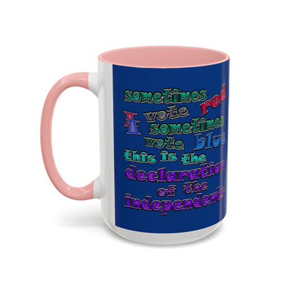 declaration of the independents - Accent Mug (dark blue)
