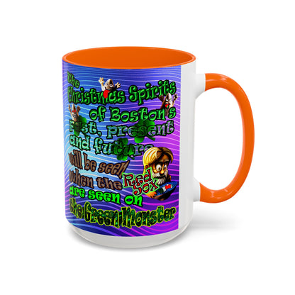 christmas spirits of boston - Accent Mug (purple wave)