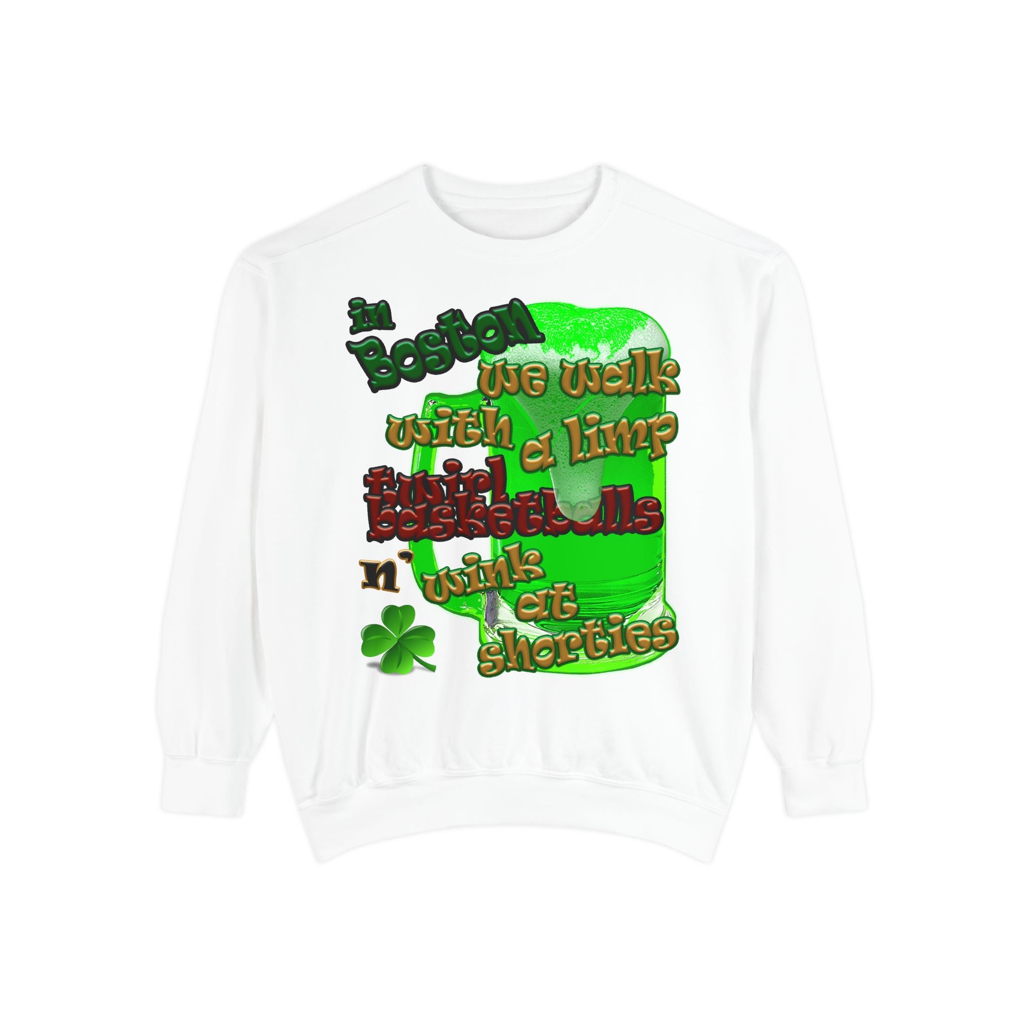 celtics logo - Unisex Garment-Dyed Sweatshirt