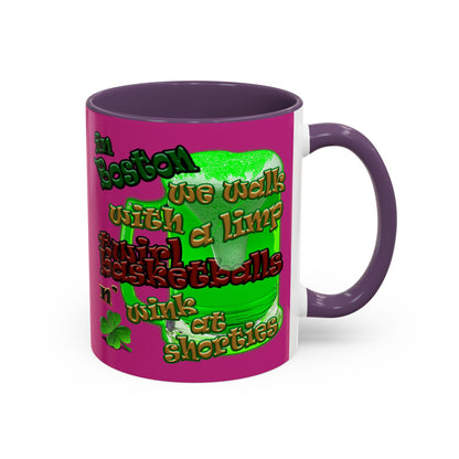celtics logo - Accent Mug (pink)