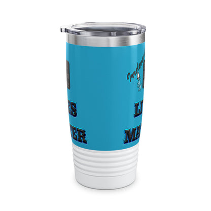 irrelevant - Ringneck Tumbler, 20oz (turquoise)