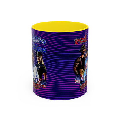 rw&b lives matter - Accent Mug (purple wave)