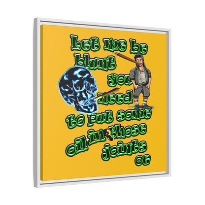 og - framed canvas art (yellow)